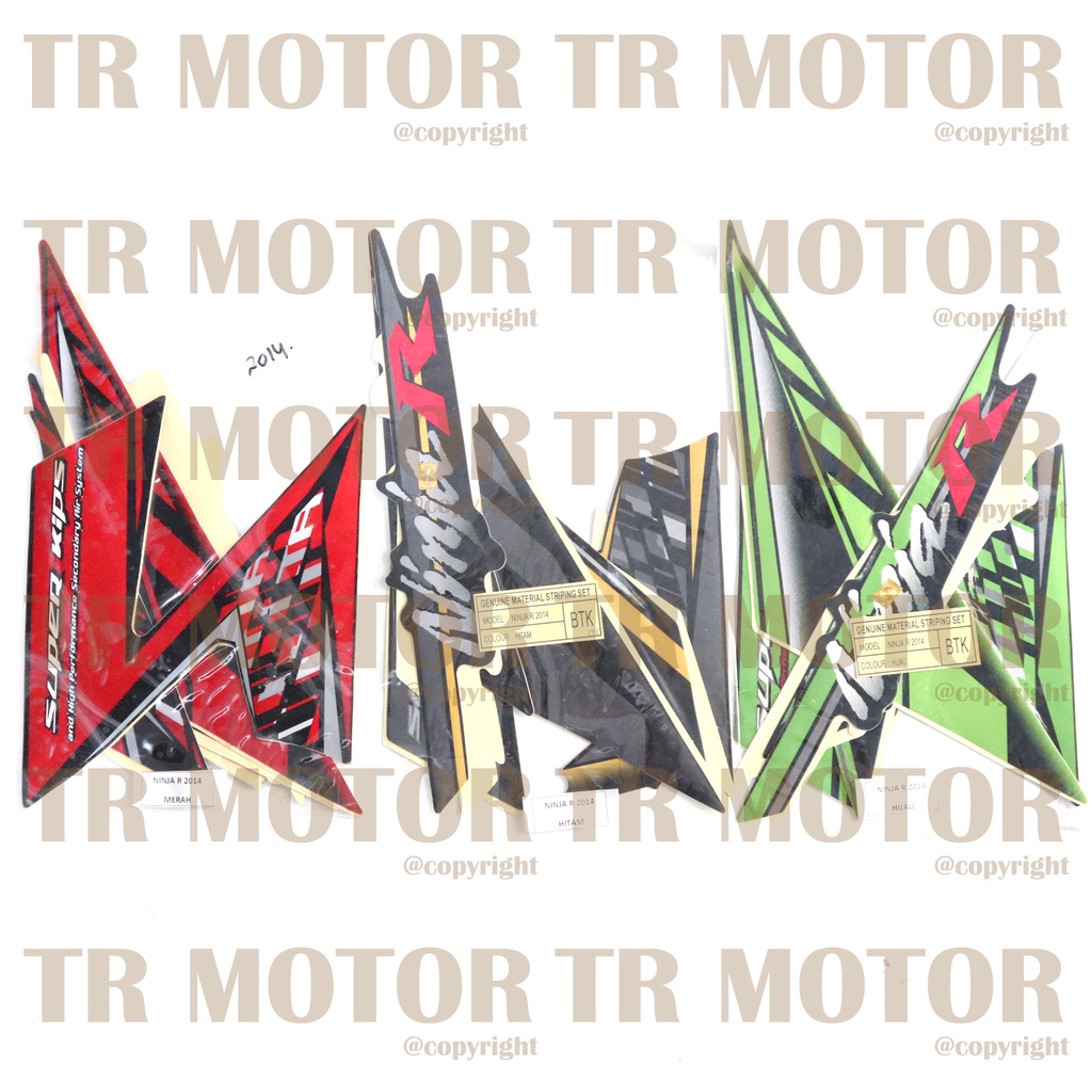 Stiker Motor Ninja R 2014 Sticker Striping Lis Full Set Motor