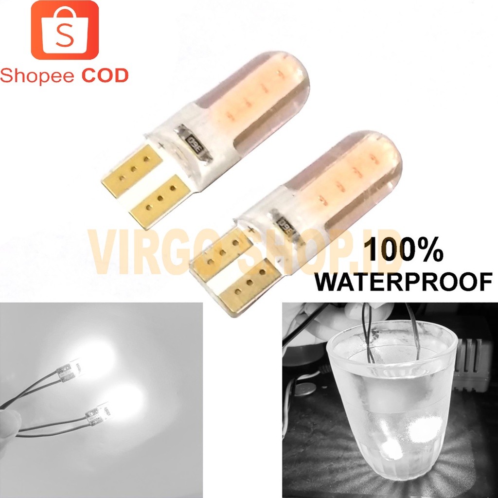 2 Pcs Led Gel / Jelly / Silicone Super Bright T10 Bisa Untuk Senja / Lampu Stop Vario 125/150 / Lampu Senja / Led T10 / T10 / Lampu Senja T10 / Lampu / Lampu Senja Vario 125 Old / Led Senja / Led