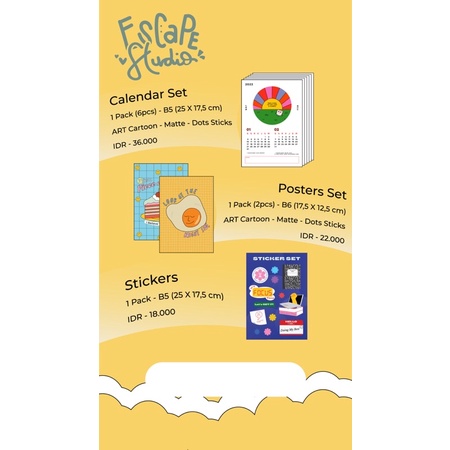

Kalender / Posters (Wall Decor) / Stickers Escape Studio