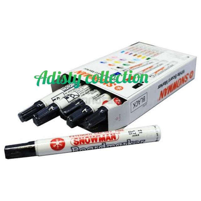 

Promo Spidol Snowman Whiteboard Hitam /pack