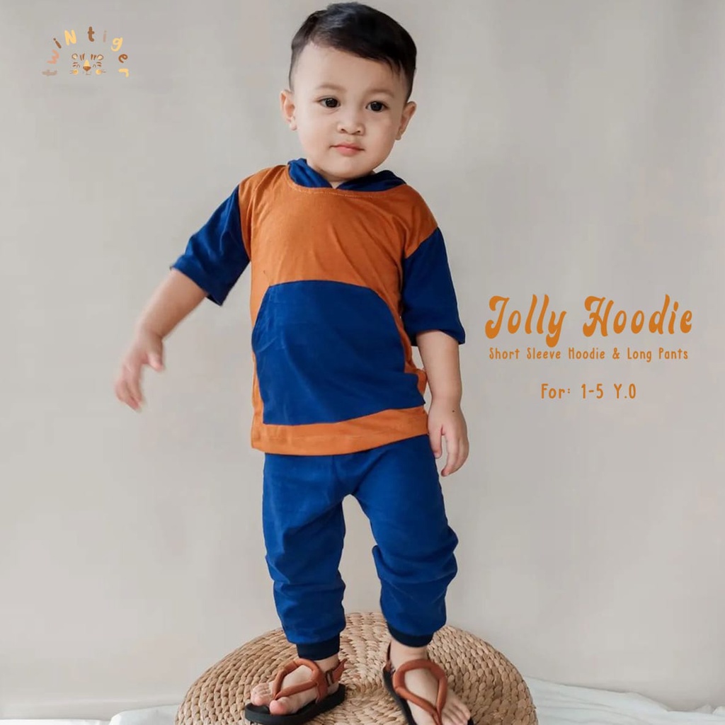 Twin Tiger Jolly Hoodie Set 1-5 Tahun - Pakaian Anak/Setelan anak unisex