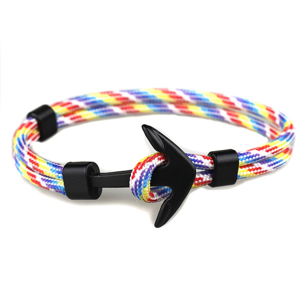 1pc Gelang Tali Anyam Adjustable Gaya punk Untuk unisex