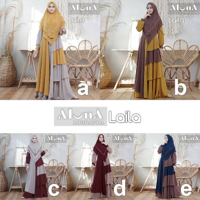 Gamis syar'i Gamis Aluna Miranda Gamis Muslim Gamis Set Khimar Dress Muslim