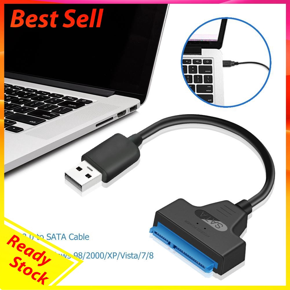 USB 2.0 to SATA 22Pin Adapter Copper Wire Core and ABS Cable Converter Wire for SATA Notebook Hard