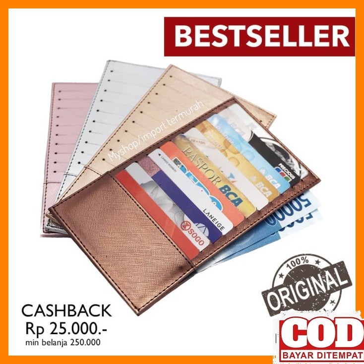 Paling Murah Dompet Pria Kulit Asli Import Super| Mont Blanc 1875 IK685 Dompet Kartu - Card Holder -