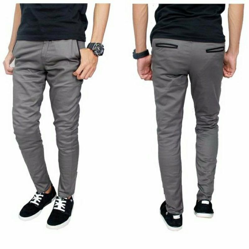  Celana  Chino  Panjang Pria Slimfit Katun Strecth Melar 