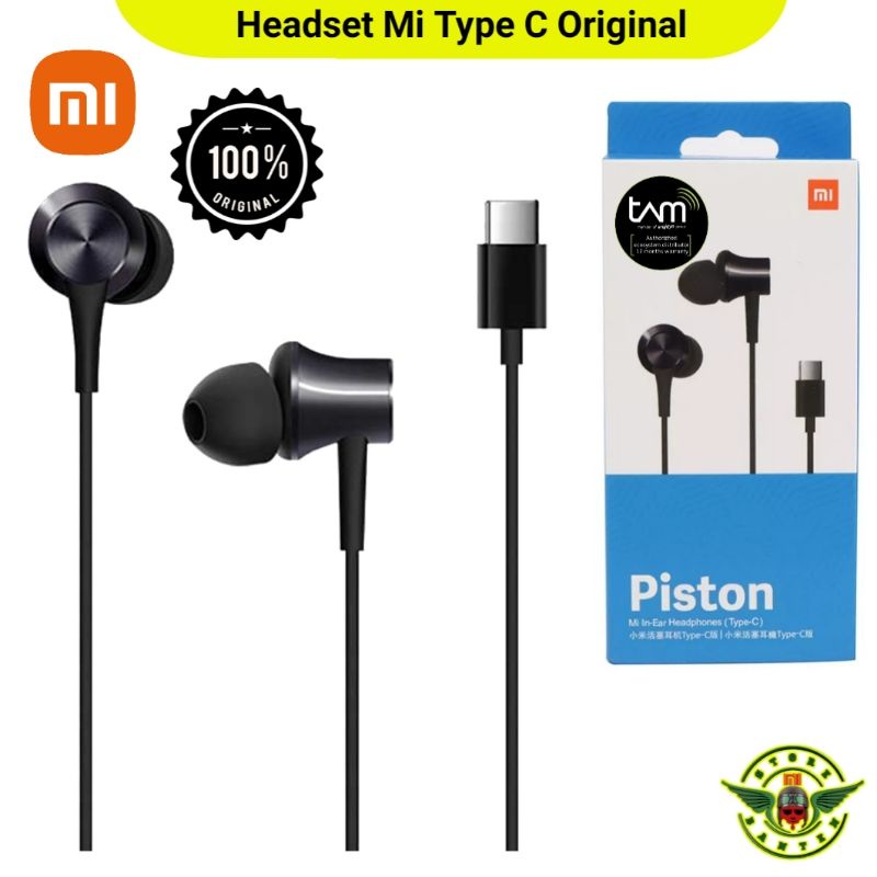 HEADSET / EARPHONE XIAOMI PISTON TYPE C FOR POCO X3 GT , F3 , Mi 11T , Mi 11T Pro , MI 10T , MI 11 L