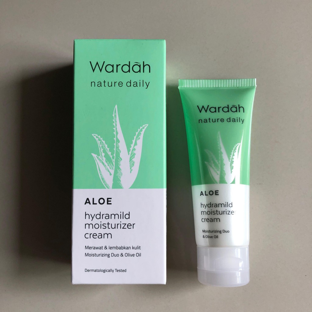 Wardah Nature Daily Aloevera Hydramild Moisturizer Cream