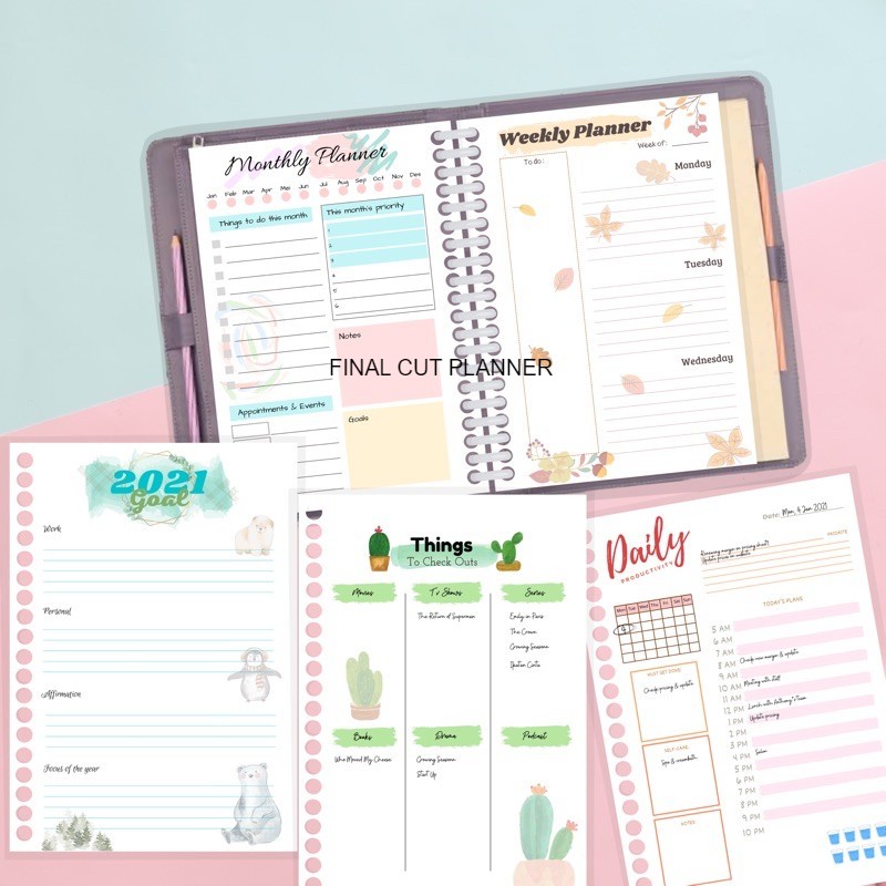 

Binder Planner A5 / Monthly Planner / Weekly Planner / Daily Planner / Kertas Journal Planner 2021 isi binder