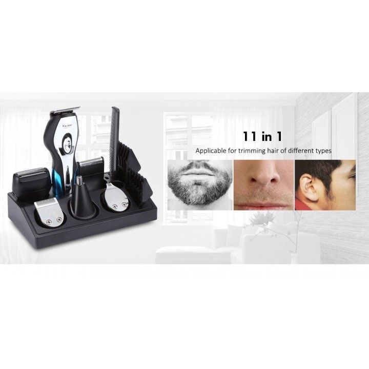 KEMEI KM-5031 - 11 in 1 Waterproof Rechargeable Electric Hair Clipper