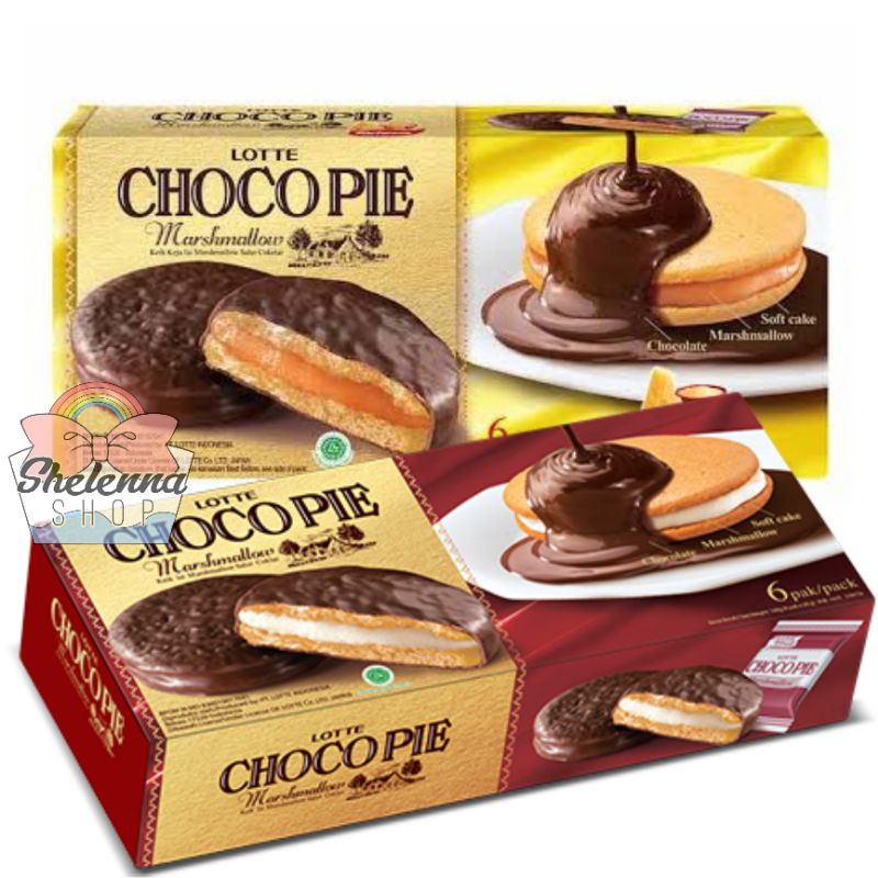 

Lotte Chocopie Marshmallow 28 gram (1 pack isi 6 pcs) choco pie coklat chesse