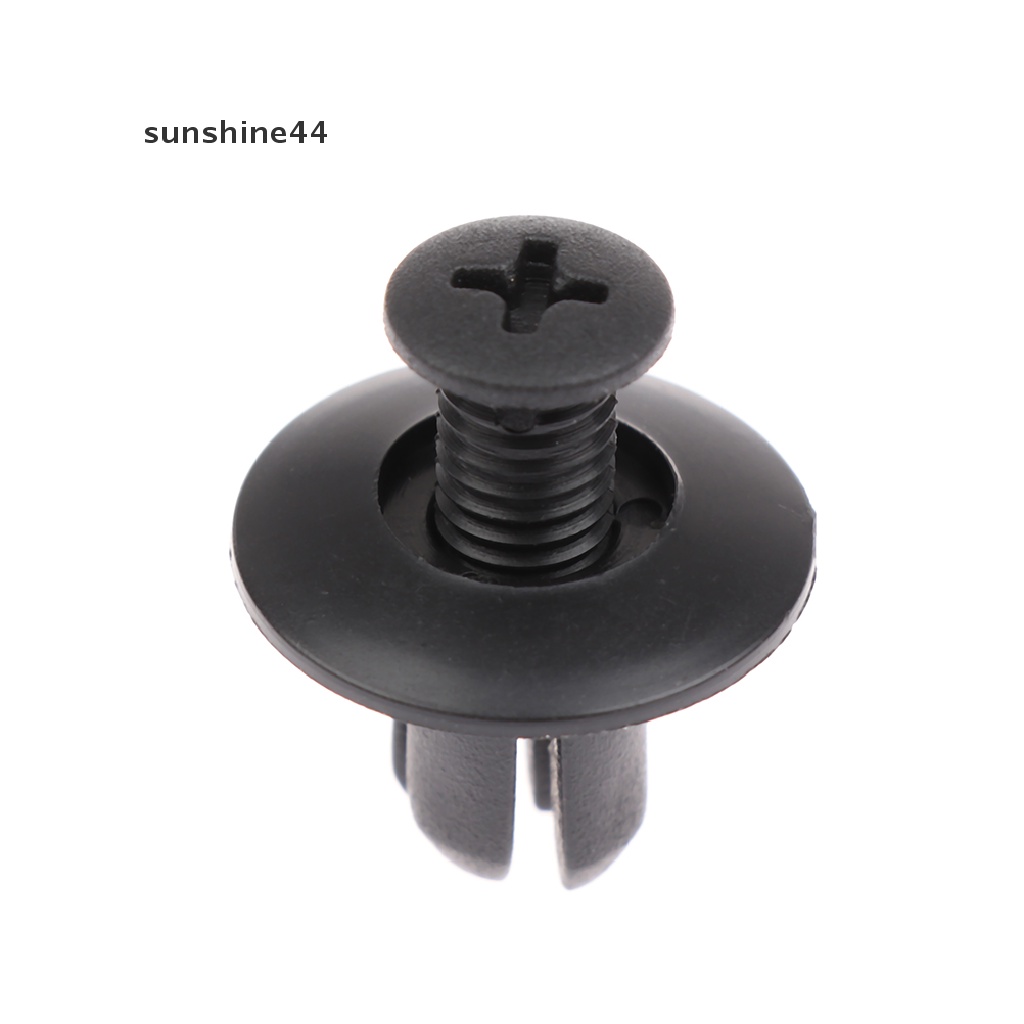 Sunshine 100pcs Klip Rivet Pengencang Pintu Mobil Bahan Plastik Ukuran 8mm