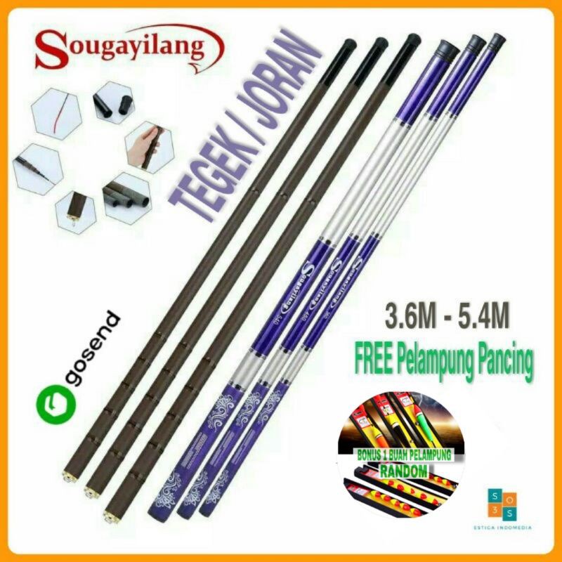 Joran Tegek Rod Fishing Carbon Sougayilang  Fishing Rod Import