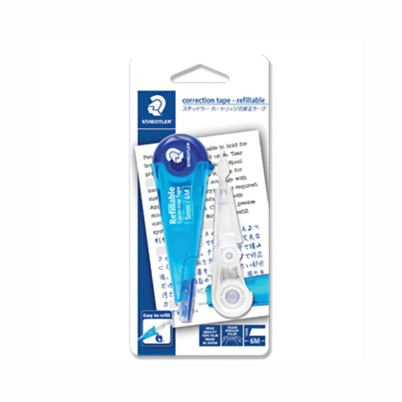 

STEADTLER REFFILABLE CORRECRTION TAPE BLUE + REFILL