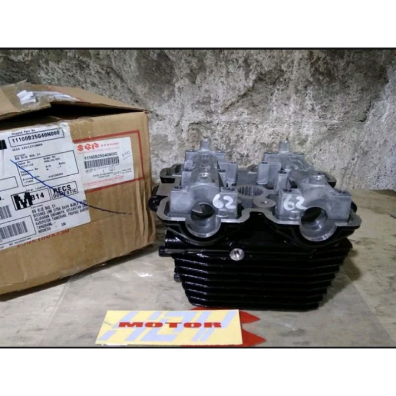 Blok head cylinder Suzuki Satria Fu150 ori Blok Seher Bore Up Suzuki Next Lets Adress Ukuran 55.55 h