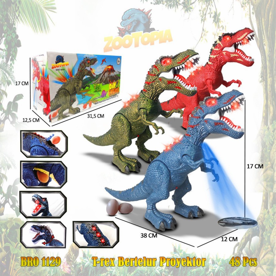 MAINAN ANAK DINOSAURUS BERTELUR LED