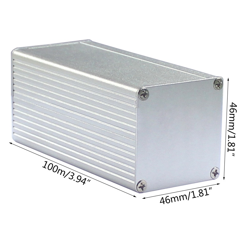 Case Kotak Proyek Elektronik Bahan Aluminum Untuk Papan PCB DIY 3.94x1.81x1.81in
