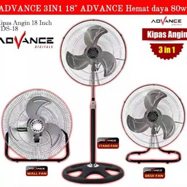 Kipas angin Besi Tornado 3 in 1 ADVANCE TDS - 18 T -angin kencang