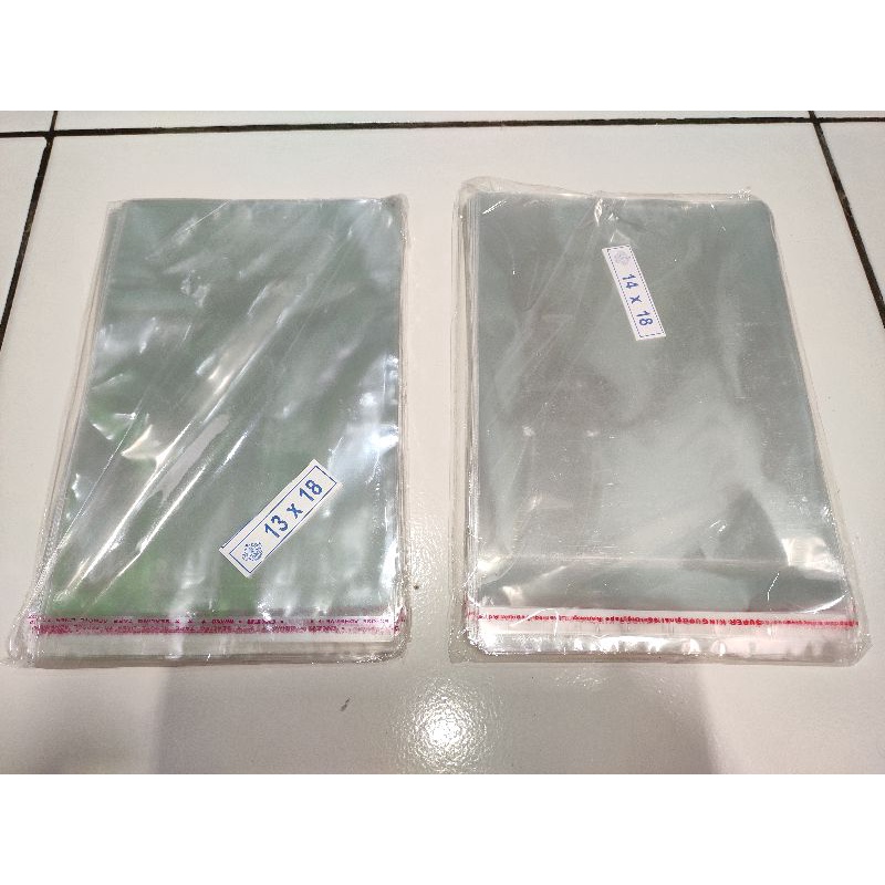 

Plastik OPP isi 100 pcs (13x18 cm) & (14x18 cm)