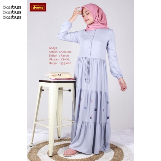 Gamis Abaya Dewasa A210506 by rumah dannis Size XS - XXL