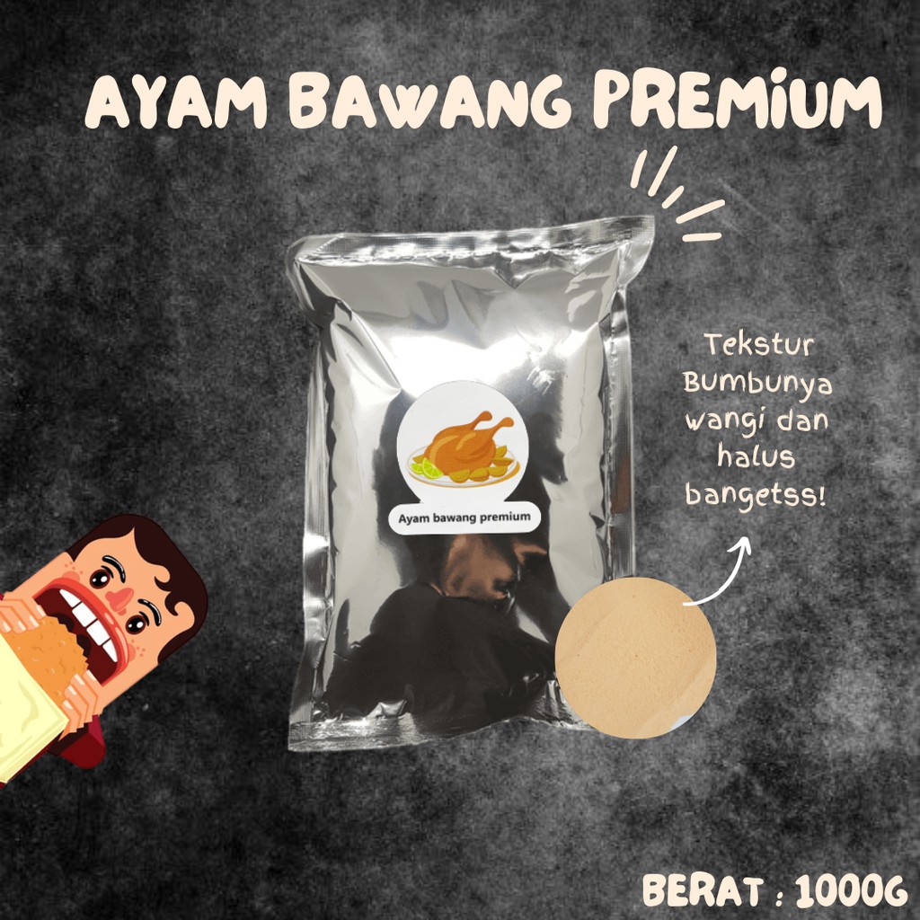 BUMBU TABUR RASA AYAM BAWANG PREMIUM 1000GRAM - SEASONING POWDER TABURAN KENTANG KERIPIK AYAM JAMUR