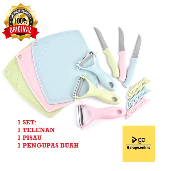 1 SET PISAU TELENAN DAN PEELER MURAH PRAKTIS UNTUK DIBAWA BAWA RANDOM COLOUR