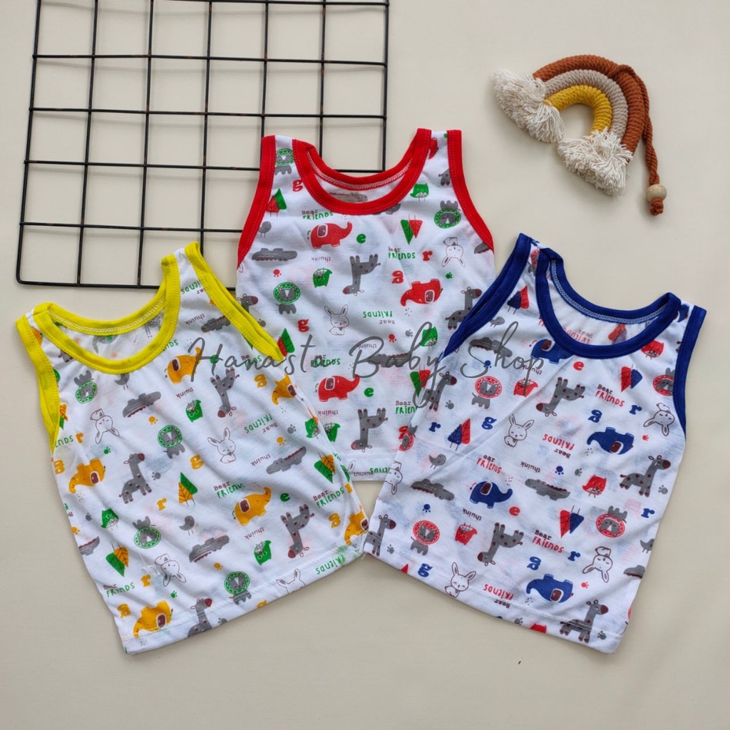 Singlet Bayi Kaos Dalam Bayi Motif Animal SNI