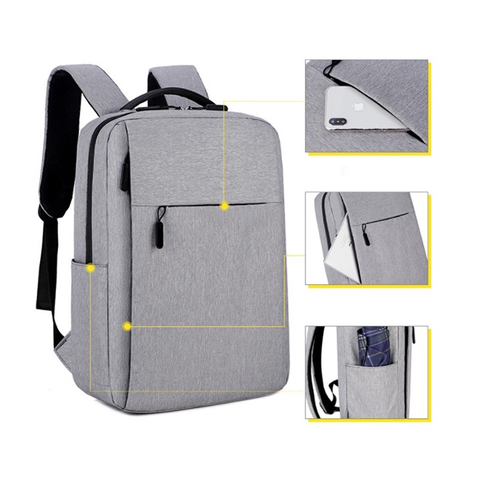 Tas Ransel Laptop Dengan Slot Usb Original kanvas Korea Style Casual Murah