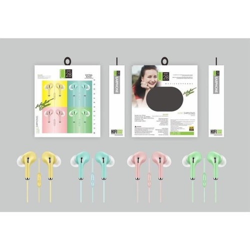 U28 MACARON Headset Stereo Hifi Extra Bass HF / Headset u28 macaron