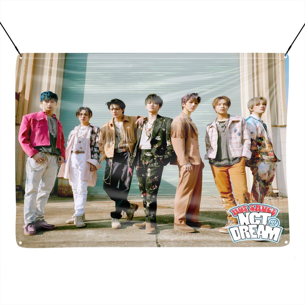 Tapestry Fabric Bendera Poster Kain Flag NCT Dream Hot Sauce Jalapeno Chilling Ver