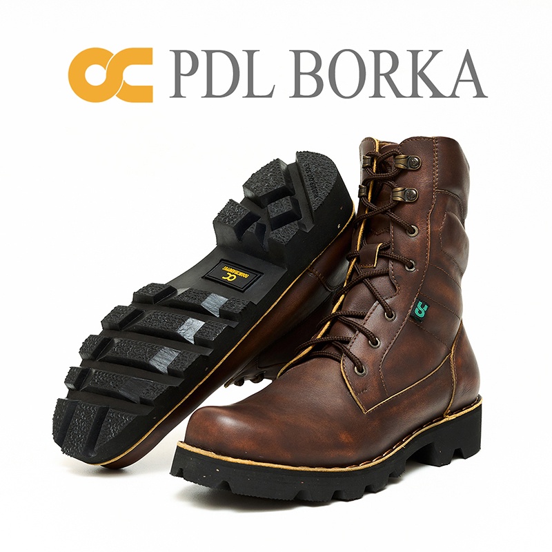 SEPATU BOOT PDL BORKA SAFETY KULIT ODONCIBADUYUT