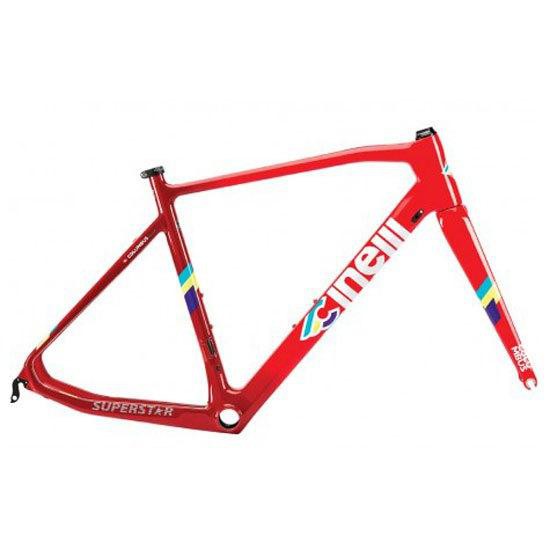 CINELLI SUPERSTAR CARBON ROAD FRAMESET - RED HOT - RANGKA SEPEDA