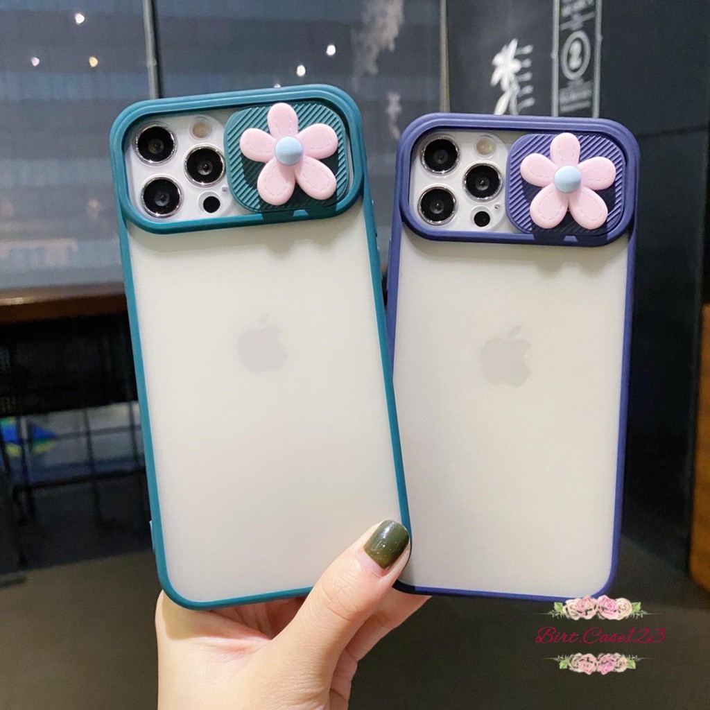 SOFTCASE SLIDE PELINDUNG KAMERA FLOWER 3D IPHONE 6 6+ 7 7+ 8 8+ SE 2020 X XR XS MAX 11 12 MINI PRO MAX BC5910