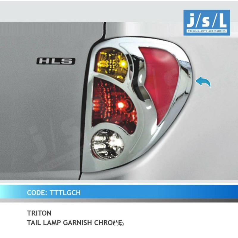 garnish lampu belakang Triton chrome jsl