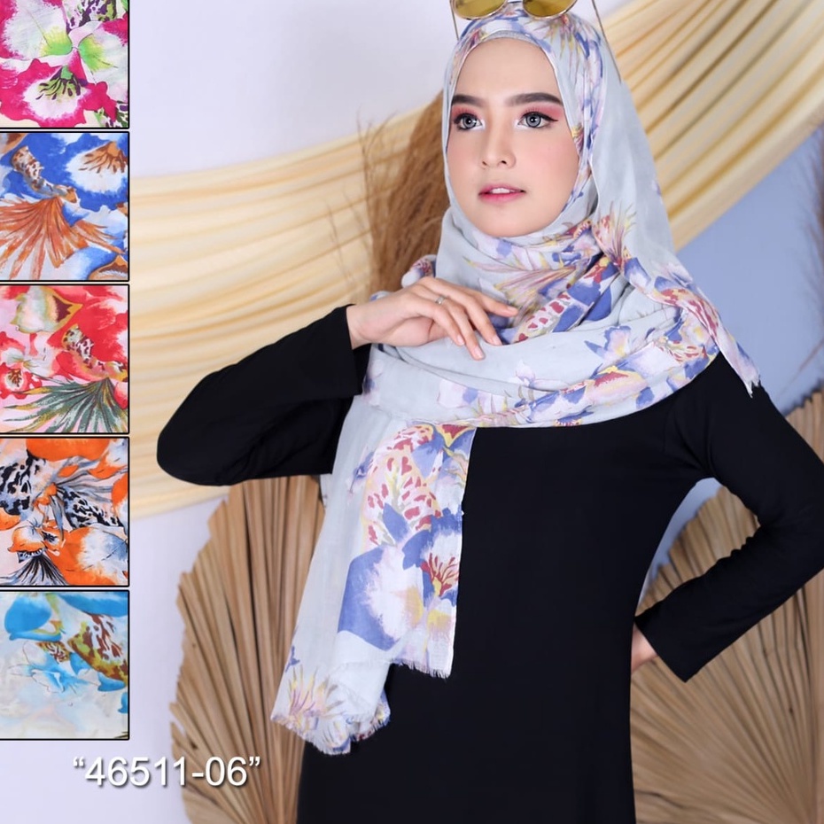 OBRAL CUMA 20Ribuan  Pashmina / Scraft Katun Motif Bunga