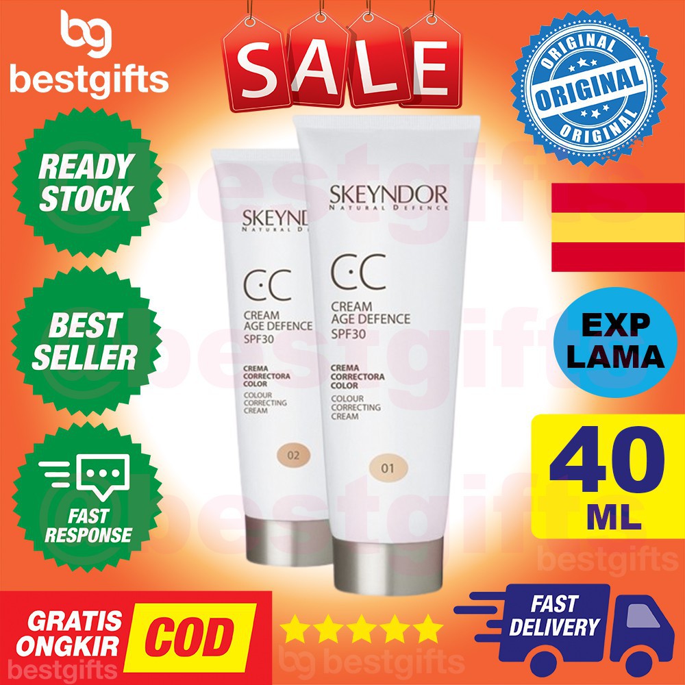 SKEYNDOR NATURAL DEFENCE CC CREAM AGE DEFENCE SPF 30 TYPE 00 KRIM KOREKSI WARNA KULIT WAJAH 40 ML