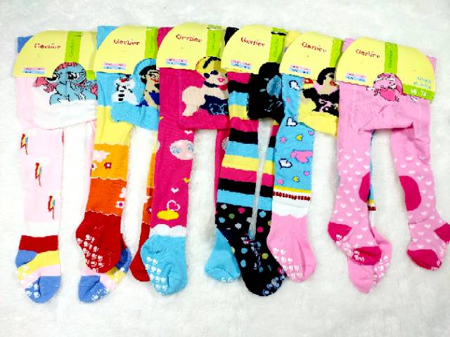 1 Pcs Legging Gerber/ Miti Motif Lucu Tutup Kaki Boy/Girl Uk 0-6 / 6-12 Bln