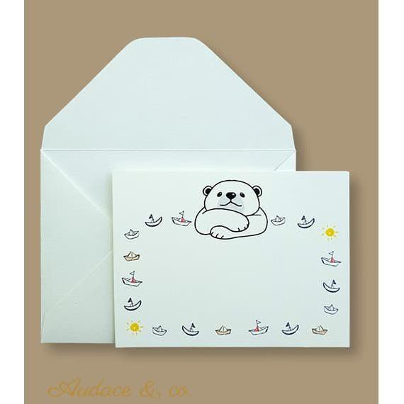 

9 pcs/set kartu & amplop kartu ucapan kosong custom nama tema "Bear