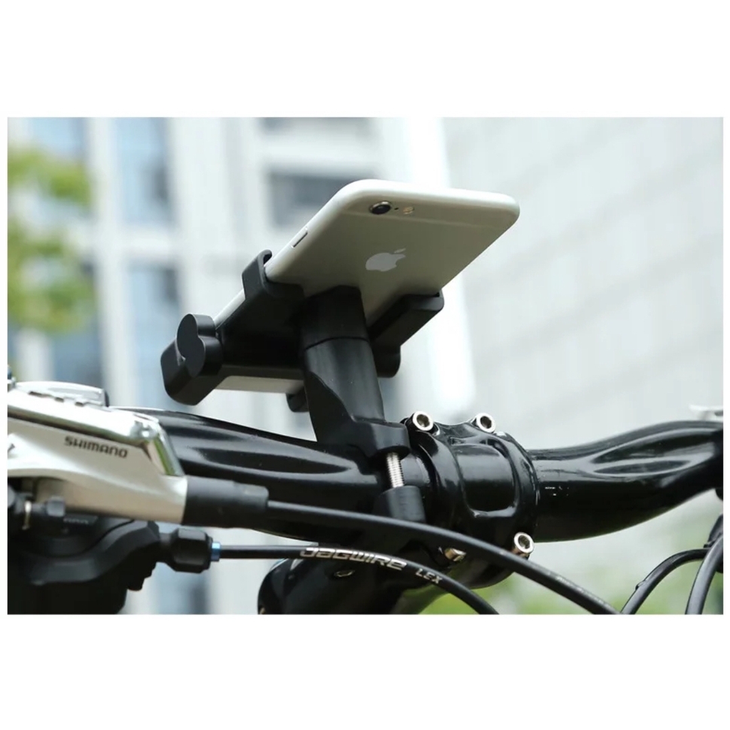 Phone Holder HP Alumunium Stang Sepeda Motor Handlebar Full Metal Anti Slip