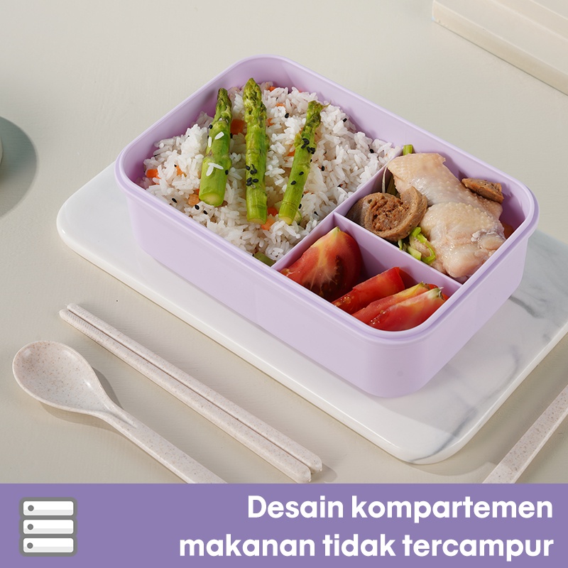 Letyeah &amp; Anantagt Kotak Makan Bekal set tas portable Anti Bocor/lunch box set dan Kotak Sup