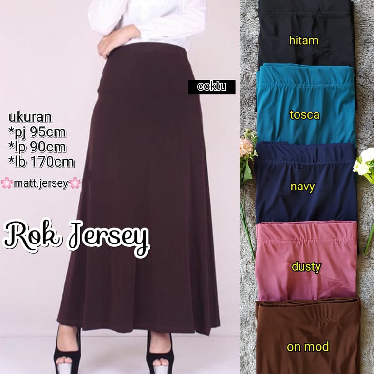 rok kerja dinas jersy umbrella/rok jersey muslimah payung/rok umbrella jersey klok 2m