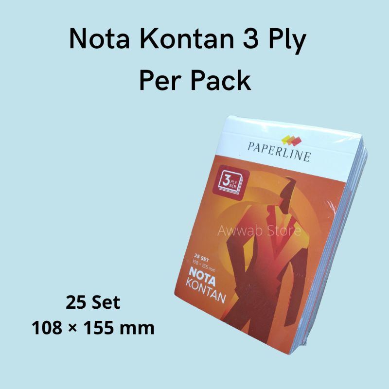 

Buku Nota Kontan 3 ply Pack isi 10 Buku