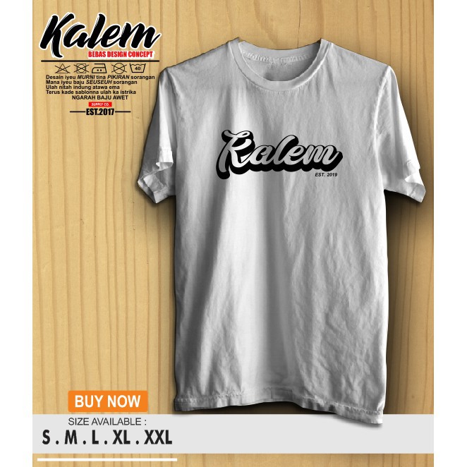 Hot Sale Kaos Distro Kalem Desain Simple Klm 002 Mugenstore Shopee Indonesia