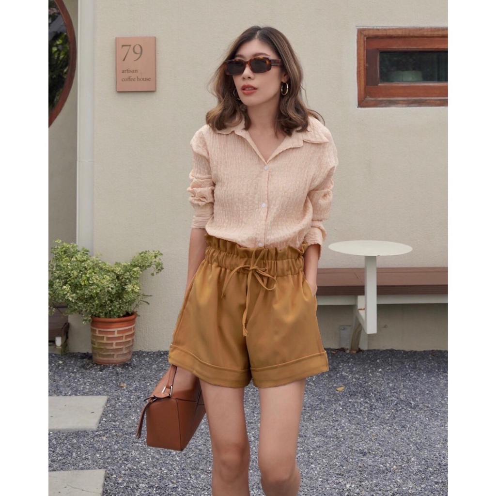 SET6606 Bubble Shirt With Shorts 2pcs Set-1