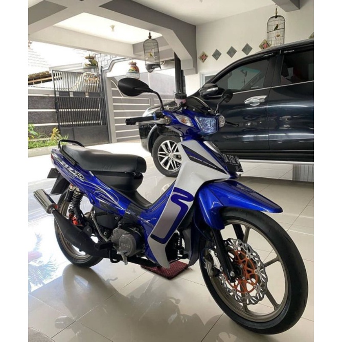 Striping Lis Sticker Standar Ori Yamaha FIZ R Caltex Biru Striping F1Z R Caltex Sticker fiz r Emblem