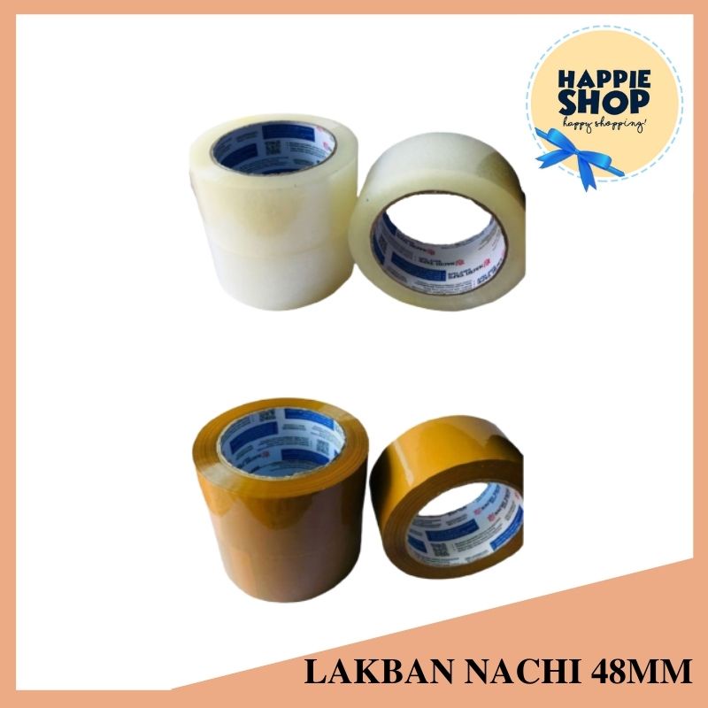 Lakban 48mm Nachi Tape Coklat Plakban Bening 48mm 100 Yard Murah