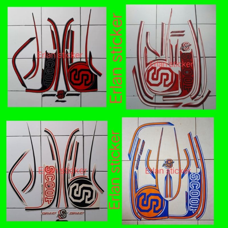 STIKER STRIPING LIS MOTOR SCOOPY 2014