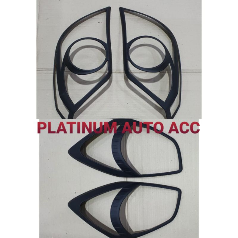 Paket garnish lampu hitam doff Agya/Ayla lama 2013 - 2015.