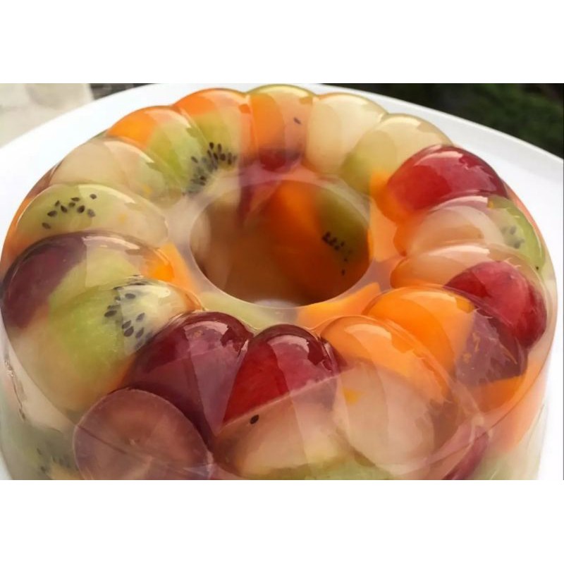 puding full buah fresh,diameter 24 cm