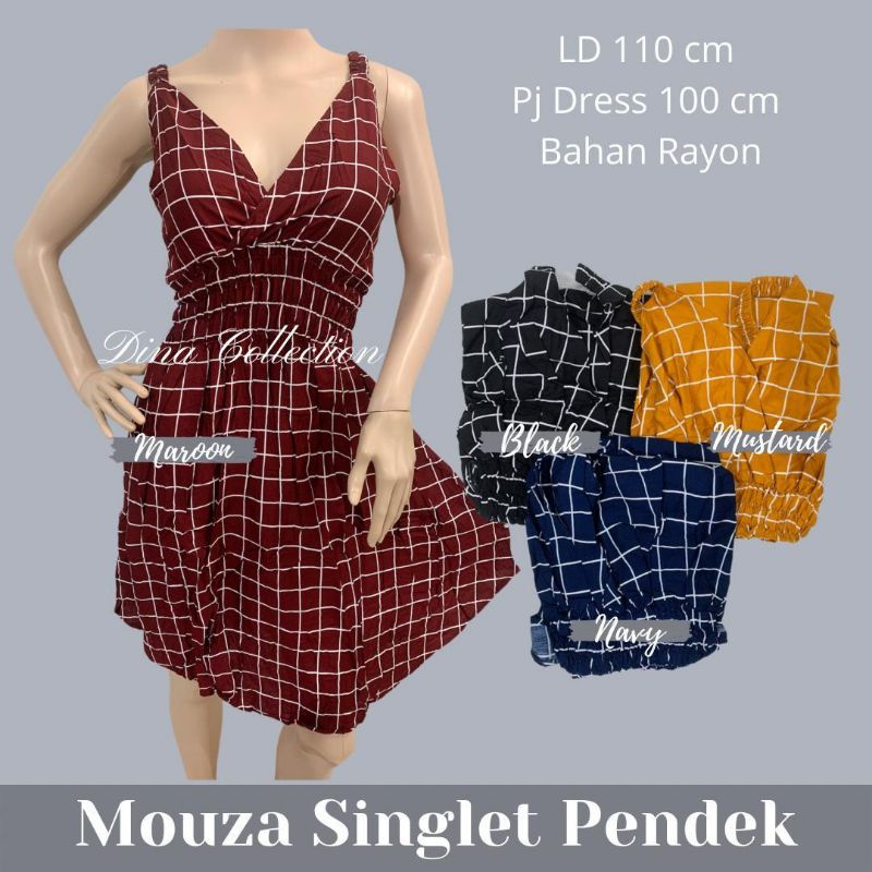 Dress Moza Singlet Pendek Rayon Bali